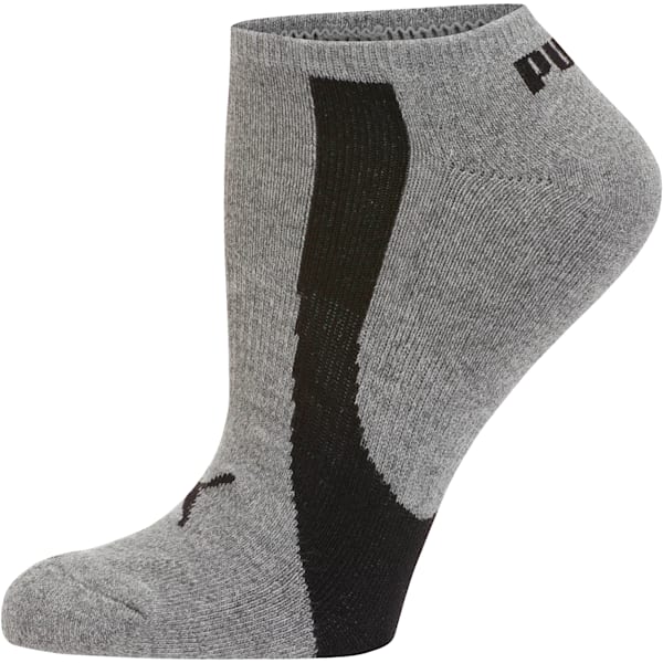Women's No Show Socks [3 Pairs], med grey marl-baja blue-spring crocus, extralarge
